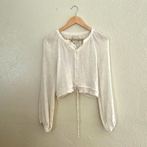 Christy Dawn x Madewell Cropped Peasant Blouse